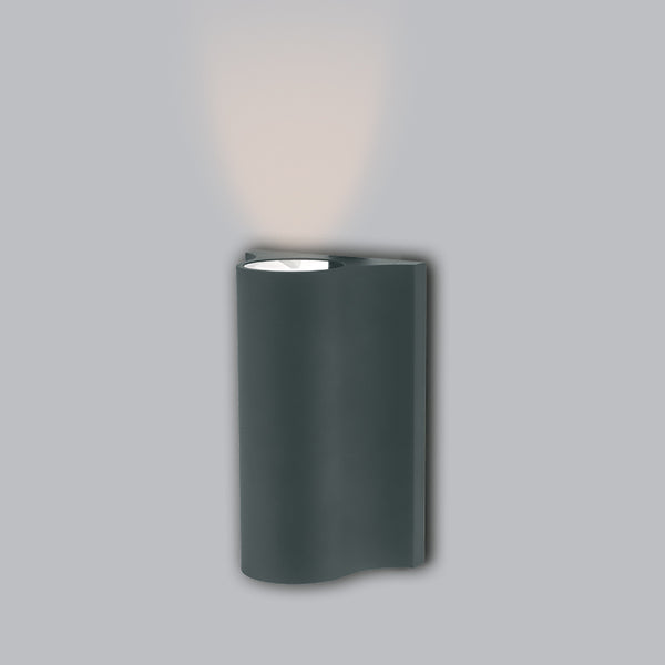 Haxton Outdoor Wall Light Charcoal Grey With Outdoor Bluetooth Speaker LED IP44