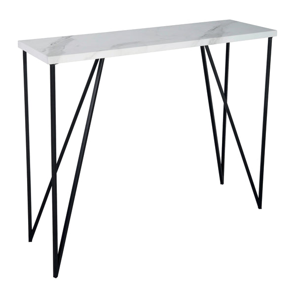 Dar 001FOT001 Fotini Console Table White Marble Effect