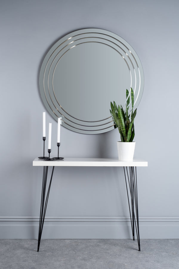 Dar 002MEO100 Meora Round Bevelled Mirror