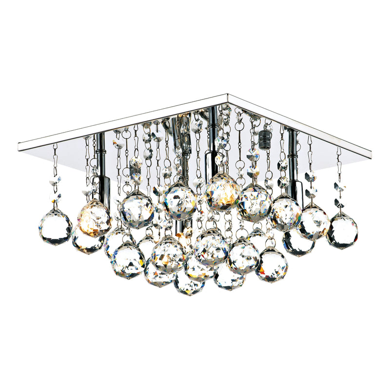 Dar ABA5250 Abacus 4 Light 300MM G9 Square Flush Polished Chrome