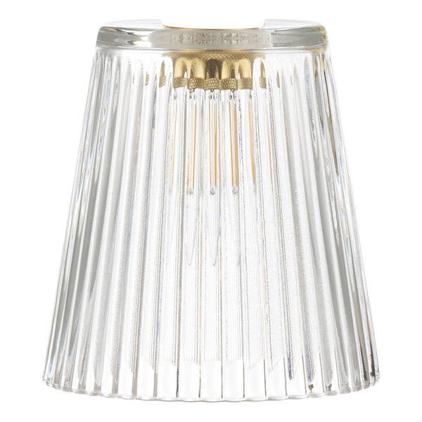 Dar ACC865 Accessory Clear Ribbed Glass E14 Shade Only