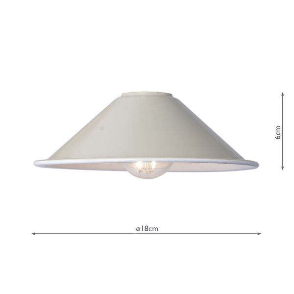 Dar ACC866 Accessory 1 Light Easy Fit Metal Shade Matt Cashmere/Taupe 18Cm