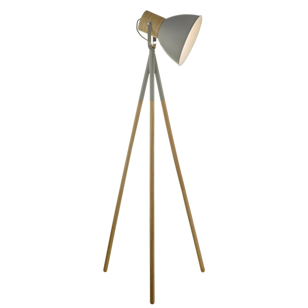 Dar ADN4939 Adna Floor Lamp Grey & Wood