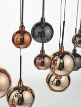Dar AUR6264 Aurelia 15lt Bar Pendant Black Chrome & Multi Colour