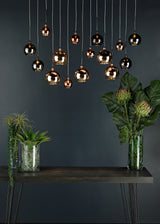 Dar AUR6264 Aurelia 15lt Bar Pendant Black Chrome & Multi Colour