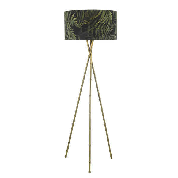 Dar BAM4975 Bamboo Floor Lamp Antique Brass Base Only