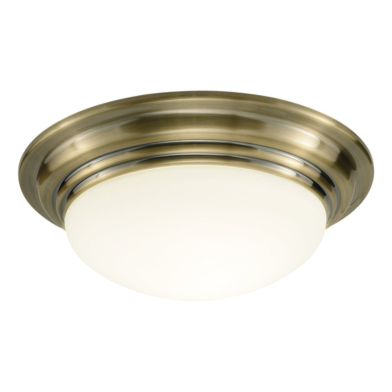Dar BAR5275 Barclay Small Flush IP44 Antique Brass