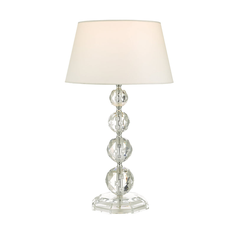 Dar BED4208 Bedelia Table Lamp Clear With Shade