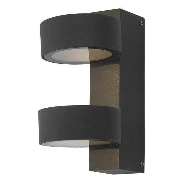 Dar BOH0939 Bohdan Wall Light 2 Circle Anthracite IP65 LED