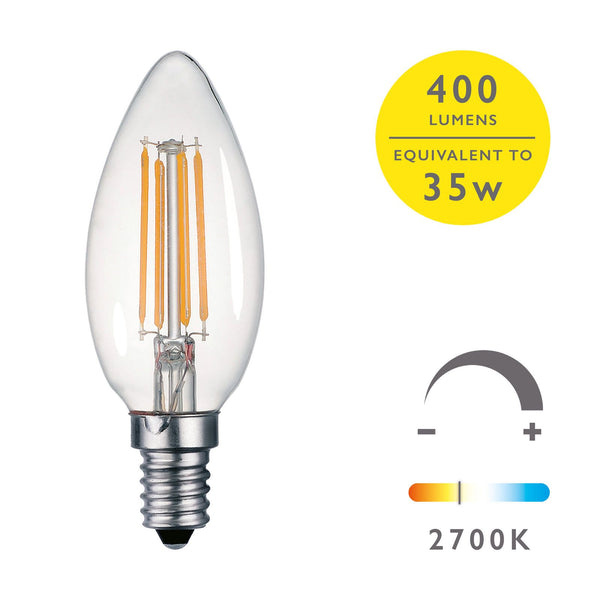 5 pack dimmable  LED bubls for Atticus E14