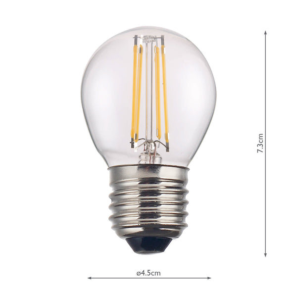 (Pack of 5) LED Golf Ball Light Bulb (Lamp) ES/E27 4W 400LM