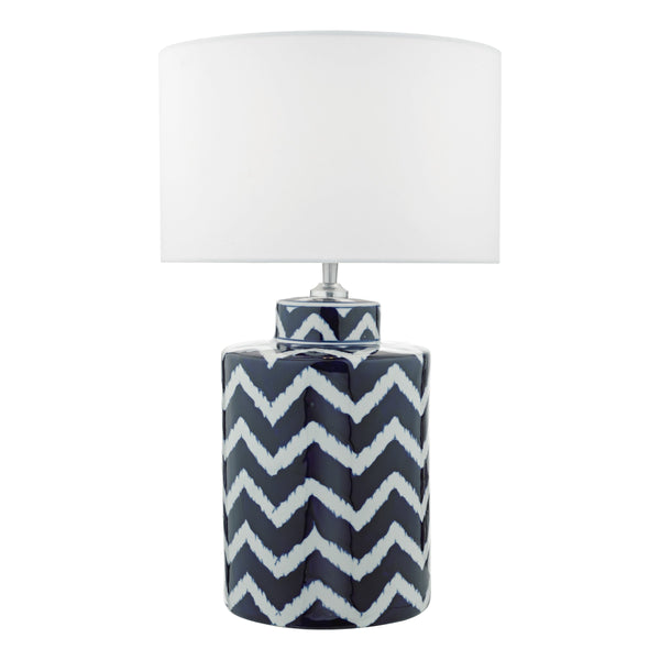 Dar CAE4223 Caelan Table Lamp Blue & White Base Only