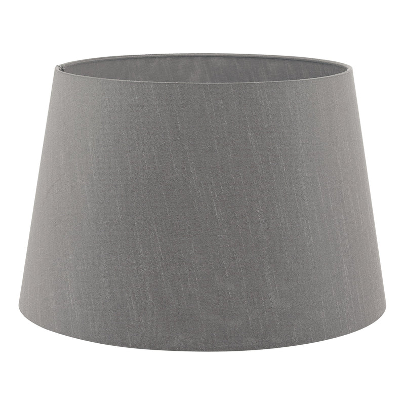 Dar CEZ1839 Cezanne Grey Faux Silk Tapered Drum Shade 45cm
