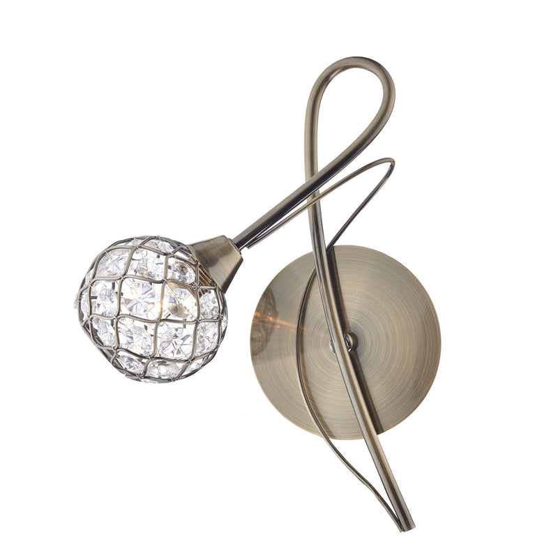 Dar CIR0775 Circa Single Wall Bracket Antique Brass