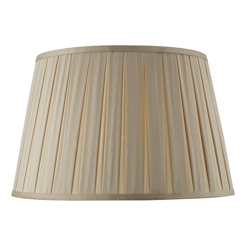 Dar DEG1829 Degas Taupe Faux Silk Tapered Drum Shade 45cm
