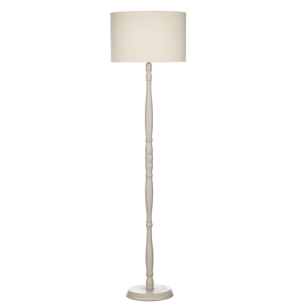 Dar DUN4933 Dunlop Floor Lamp Cream With Shade