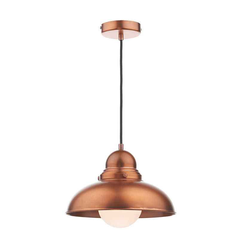 Dar DYN0164 Dynamo 1 Light Pendant Antique Copper