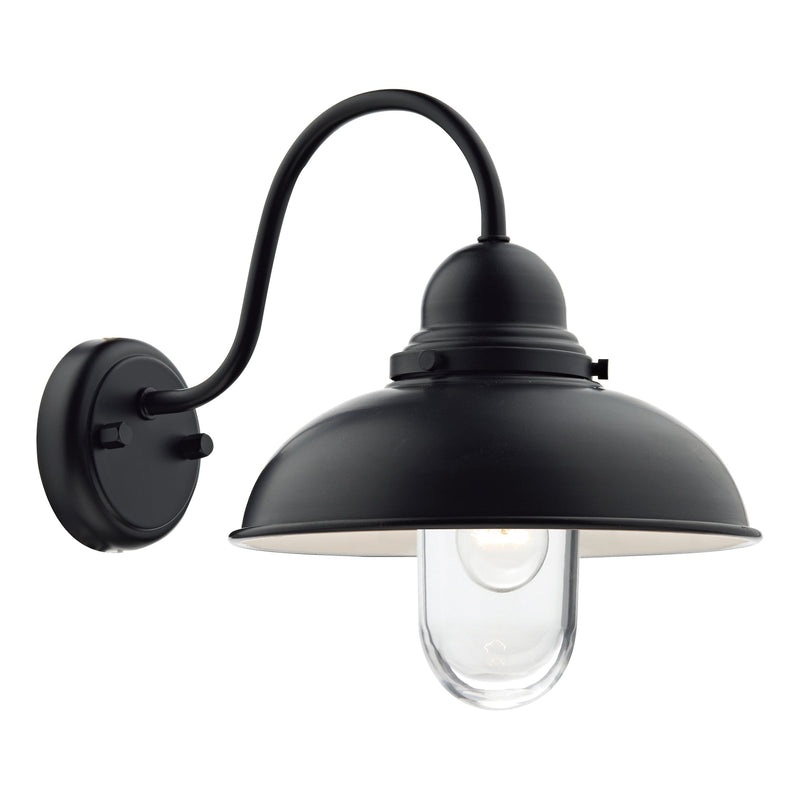 Dar DYN0722 Dynamo 1 Light Wall Bracket Matt Black IP44