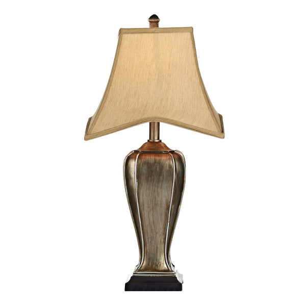 Dar EML4235-X Emlyn Table Lamp Silver/Gold complete with Shade