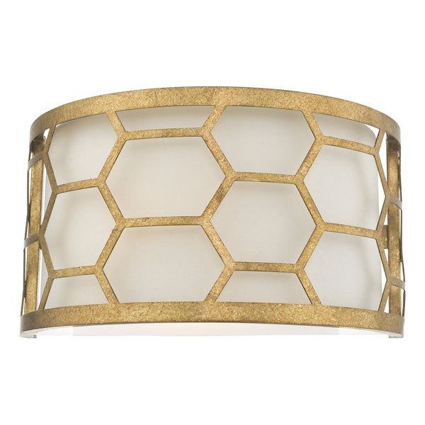 Dar EPS0712 Epstein 1 Light Wall Light Gold & Ivory
