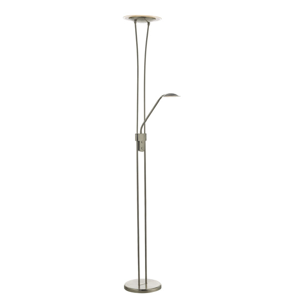 Dar HAH4946 Hahn Floor Lamp Satin Nickel LED