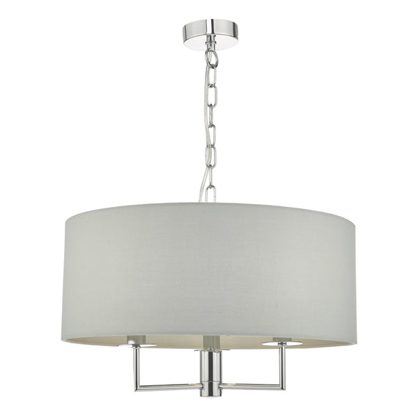 Dar JAM0339 Jamelia 3lt Pendant Polished Chrome & Grey