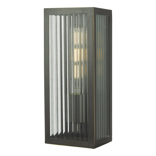 Dar KEE5263 Keegan Rubbed Bronze Outdoor Wall Light IP44 Small