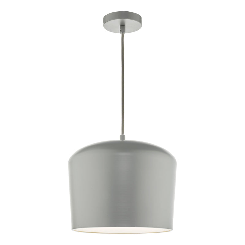 Dar LEN0139 Leno 1 Light Pendant Grey
