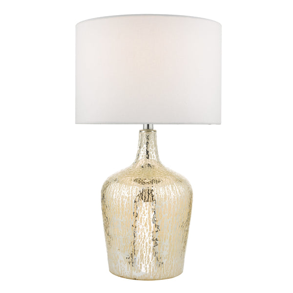 Dar LOL4232 Lolek Table Lamp Silver Glass With Shade