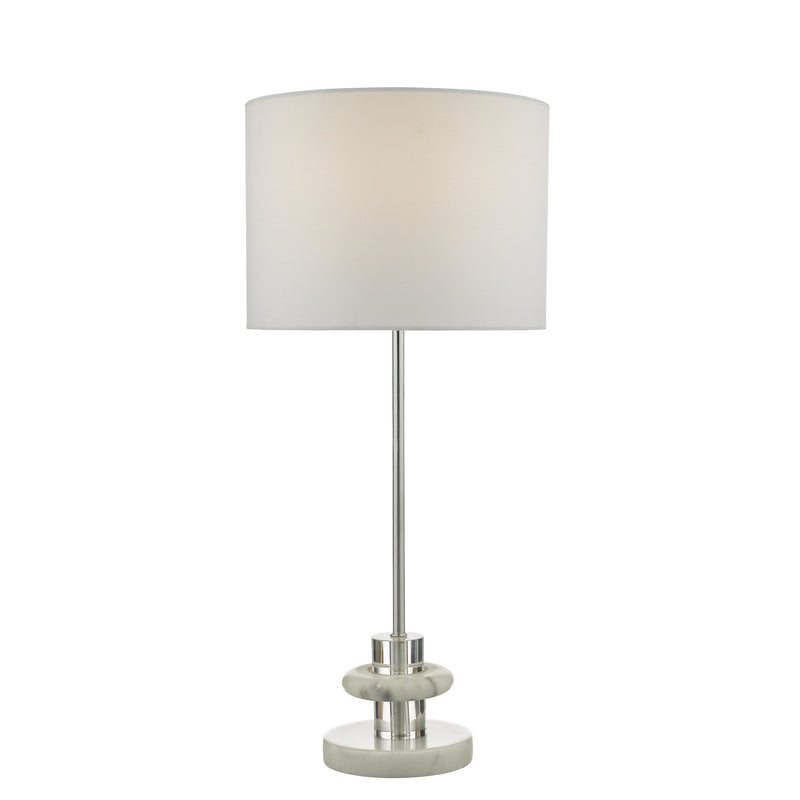 Dar LYD4250 Lydian Table Lamp Crystal & Marble With Shade