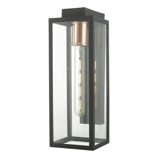Dar NAX1522 Naxos Wall Light Black IP43