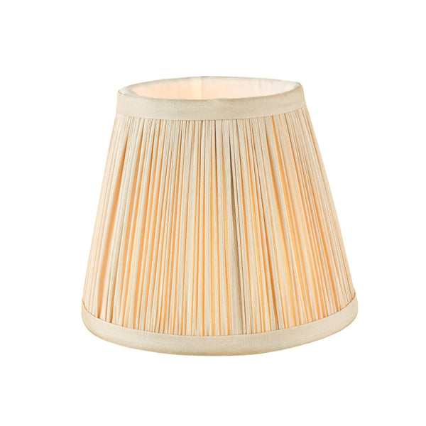 Dar NOE2629 Noelle Taupe Silk Pleated Shade 14cm