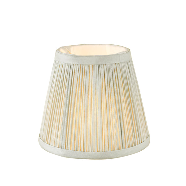 Dar NOE2639 Noelle Grey Silk Pleated Shade 14cm