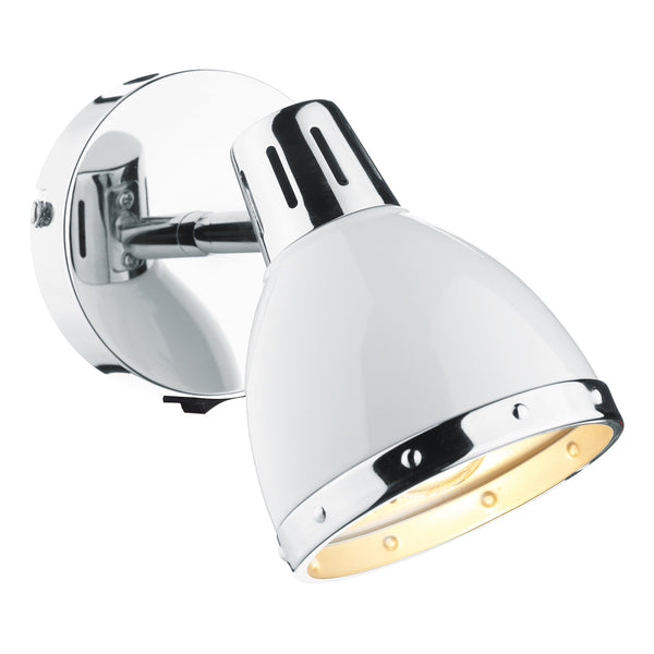Dar OSA072 Osaka Single Spot White and Polished Chrome