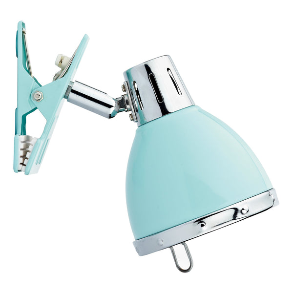 Dar OSA4123 Osaka 1 Light Clip On Spot Blue and Polished Chrome