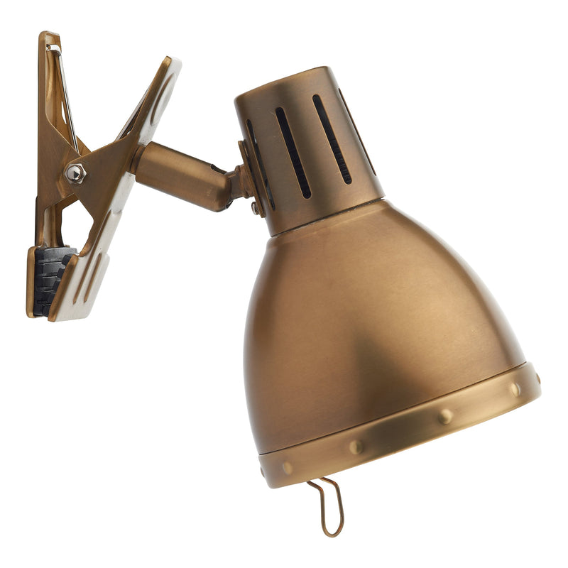 Dar OSA4175 Osaka 1 Light Clip On Spot Antique Brass