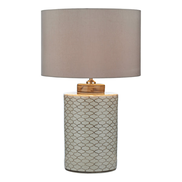 Dar PAX4233 Paxton Table Lamp Cream Brown Base Only
