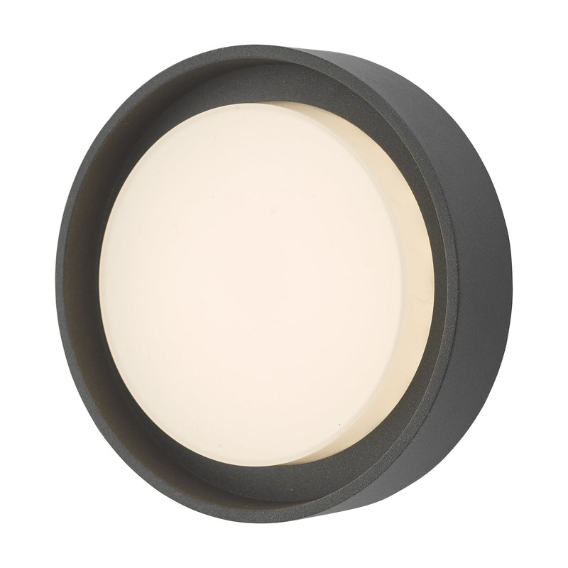 Dar RAL5239 Ralph Small Outdoor Wall Light Anthracite IP65 LED