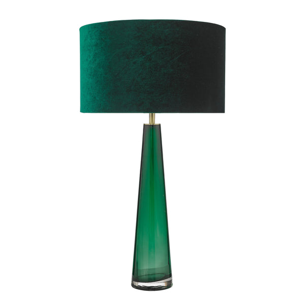 Dar SAM4224 Samara 1 Light Table Lamp Green Glass Base Only