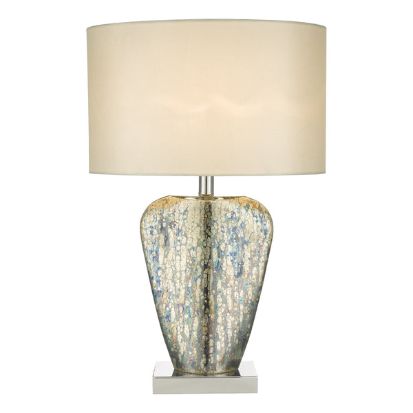 Dar SYR4235 Syracuse Table Lamp Mercury Gold C/W Shade