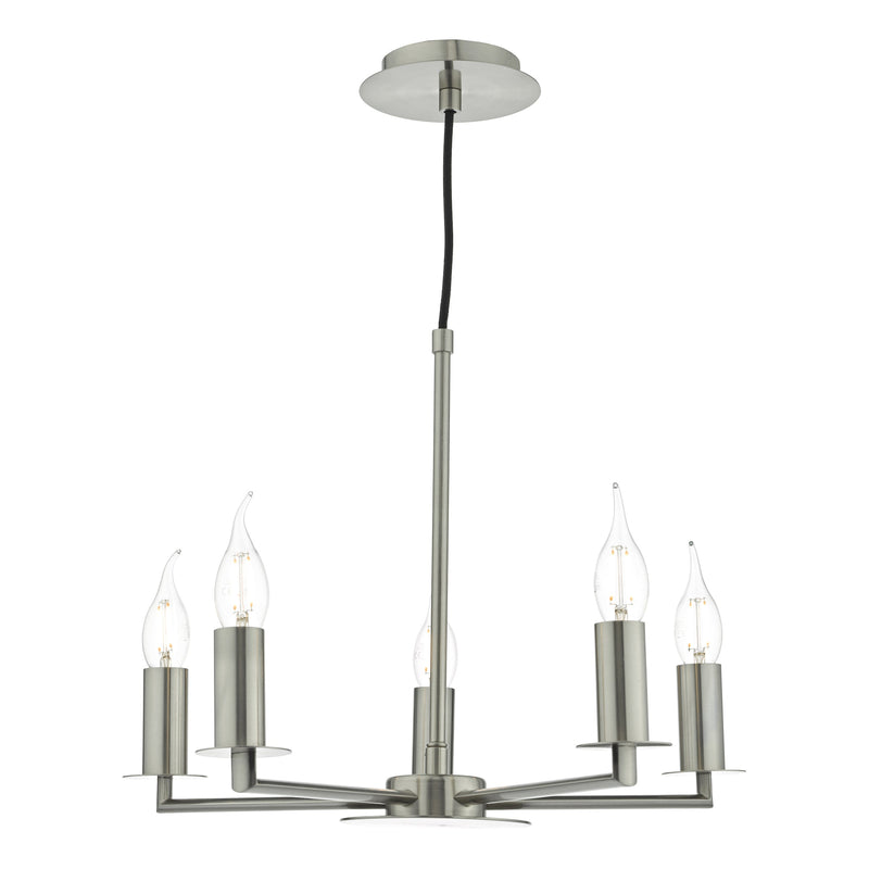 Dar TYL0538 Tyler 5lt Pendant Satin Nickel