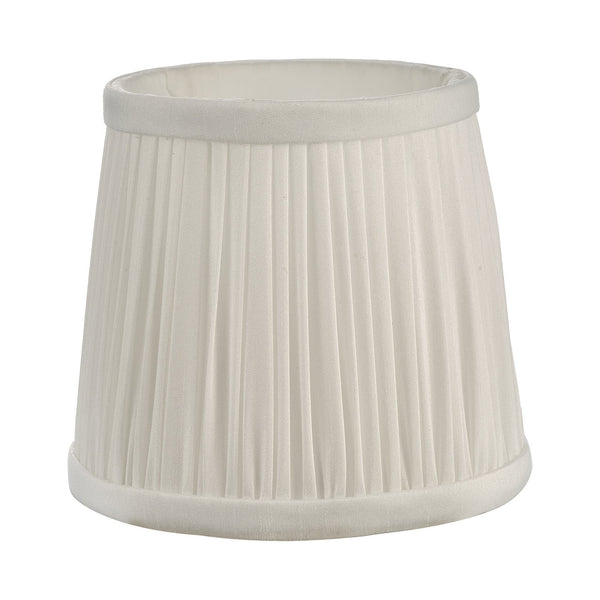 Dar ULY0515 Ulyana Ivory Faux Silk Pleated Shade 14cm