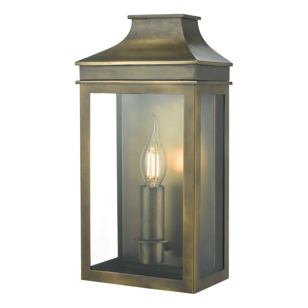 IN STOCK (limited) Dar VAP5245 Vapour Coach Lantern Outdoor Wall Light IP44 Weathered Brass