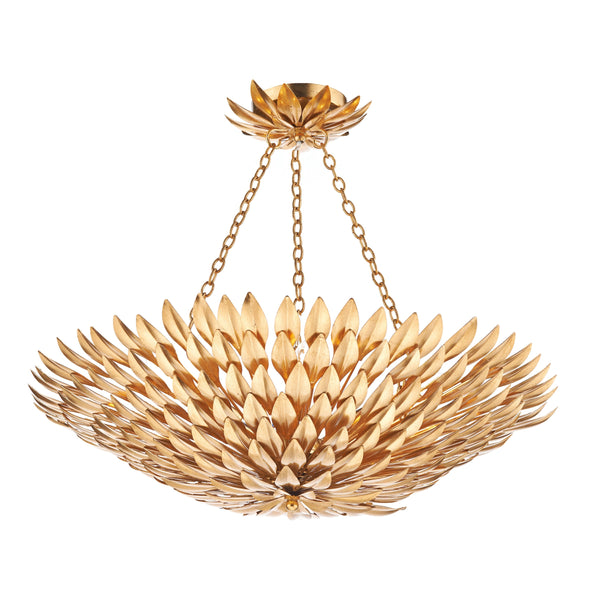 Dar VOL5435 Volcano 5 Light Pendant Gold