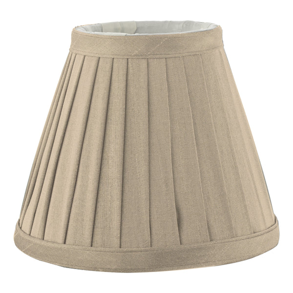 Dar YOV0529 Yovanna Taupe Faux Silk Pleated Shade 15cm