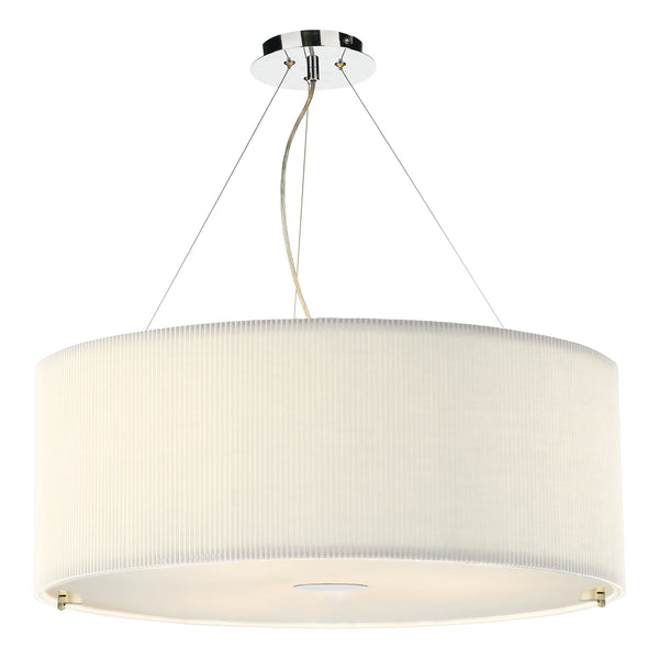 Dar ZAR0633 Zaragoza 6 Light Pendant Cream 90cm