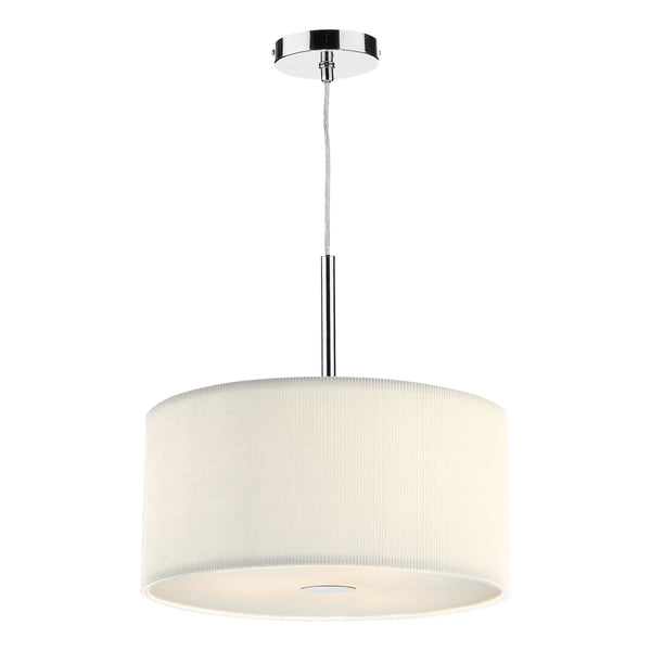 Dar ZAR1033 Zaragoza 3 Light Pendant Cream 400MM