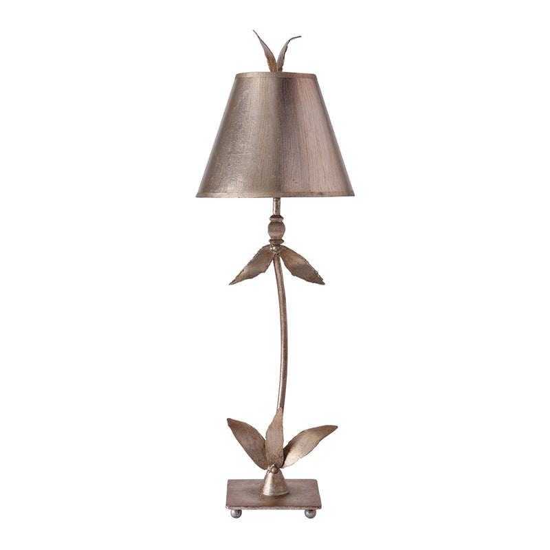 Red Bell 1 Light Table Lamp - Silver Leaf
