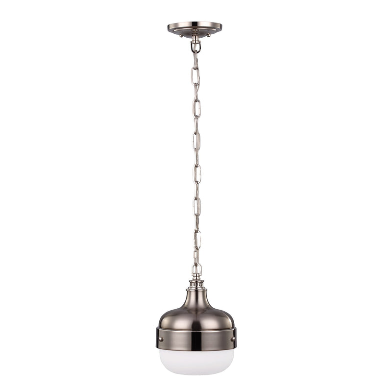 Cadence 1 Light Mini Pendant - Polished Nickel/Brushed Steel