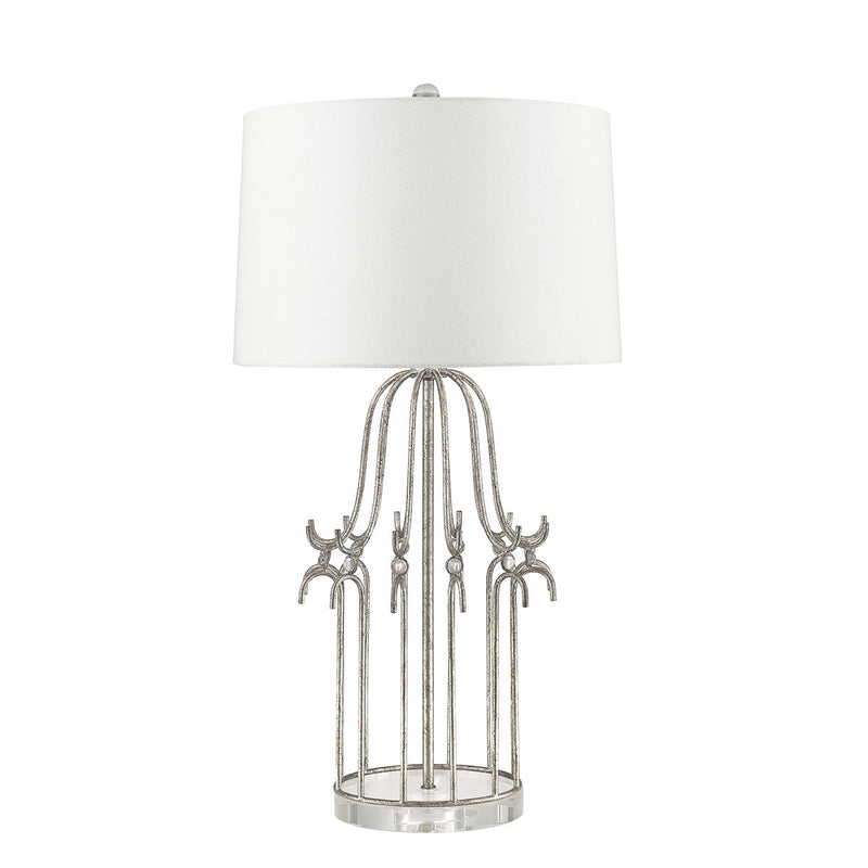 Stella 1 Light Table Lamp - Distressed Silver